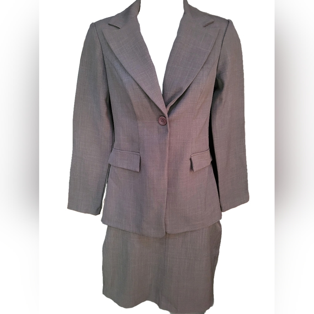 Jodi‎ Kristopher Gray Jacket Skirt Suit Sz 1/2
